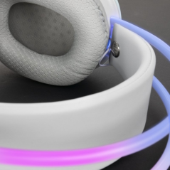 Casque de jeu Mars Gaming MH-GLOW - Éclairage CHROMA 360º - Son 3D Ultra-BASS - Microphone antibruit - Compatible multiplateform