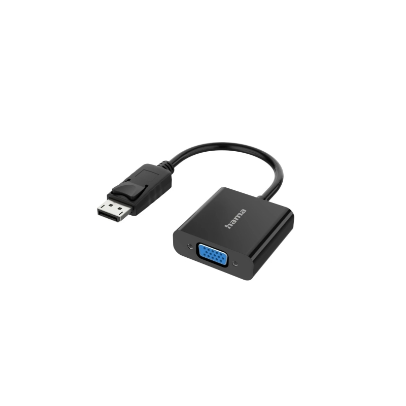 Adaptateur vidéo Hama Essential - Full HD - Câble de 0,15 m - DisplayPort mâle - VGA femelle - Noir