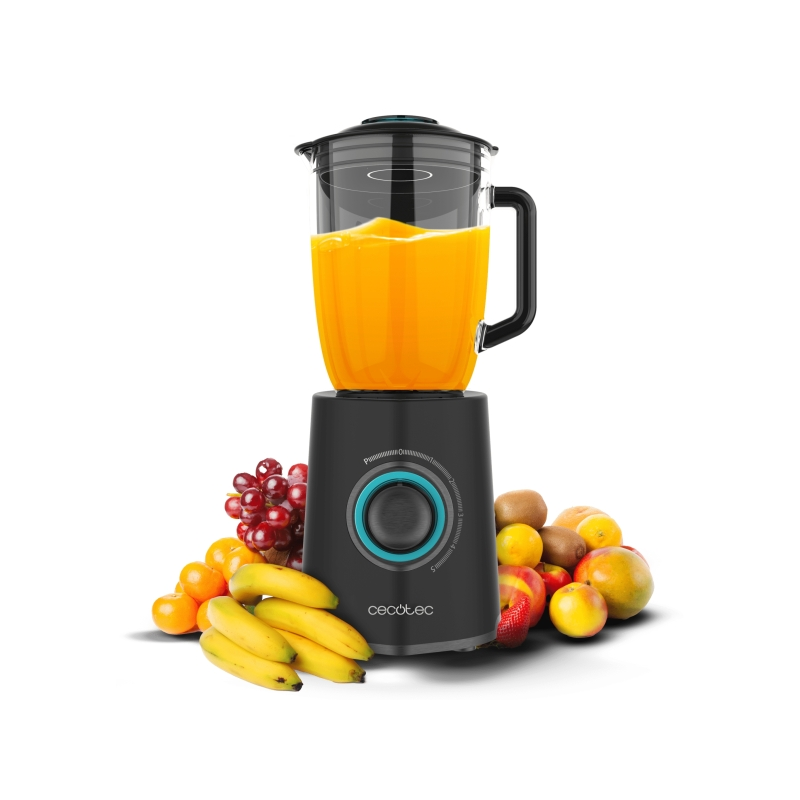 Blender Cecotec Power Black Titanium 2300MAX Mix Go - 2300 W - Bol de 1,5 L - 6 lames en titane - 5 vitesses - Fonction turbo