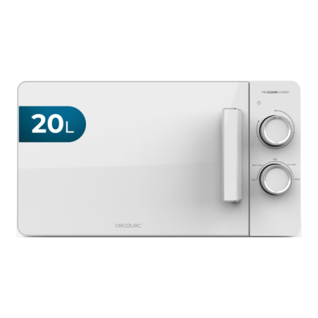 Micro-ondes à plat Cecotec Proclean 3020 sans plateau tournant - Puissance 700 W - Capacité 20 L - Revêtement céramique