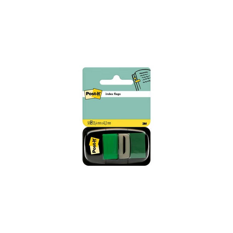 Distributeur d'index Pos-it avec 50 marqueurs repositionnables 25,4 x 43,2 mm - Adhérence ferme - Pour marquer, souligner ou