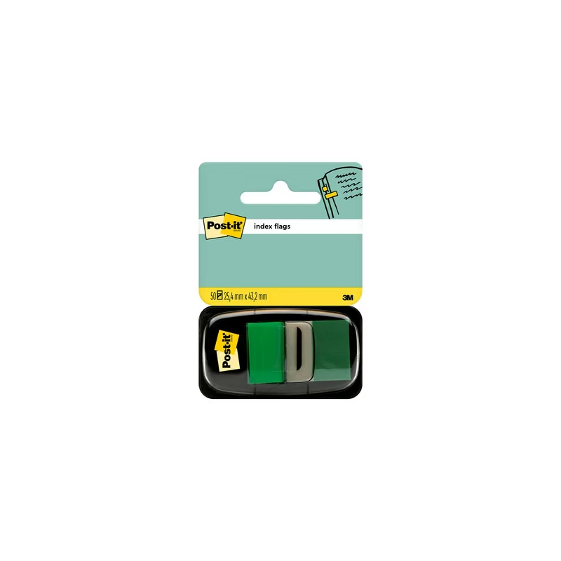 Distributeur d'index Pos-it avec 50 marqueurs repositionnables 25,4 x 43,2 mm - Adhérence ferme - Pour marquer, souligner ou