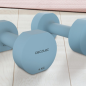 Haltères Cecotec Drumfit 400 DoubleNeo (lot de 2 x 4 kg) - Revêtement néoprène antidérapant - Forme hexagonale - 19 x 10 x 9 cm