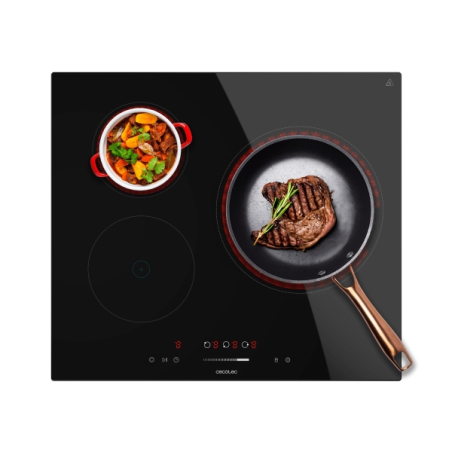 Plaque de cuisson vitrocéramique encastrable Cecotec Bolero SquadV 3100 - 5700 W - 3 zones de cuisson - Minuteur - Sécurité