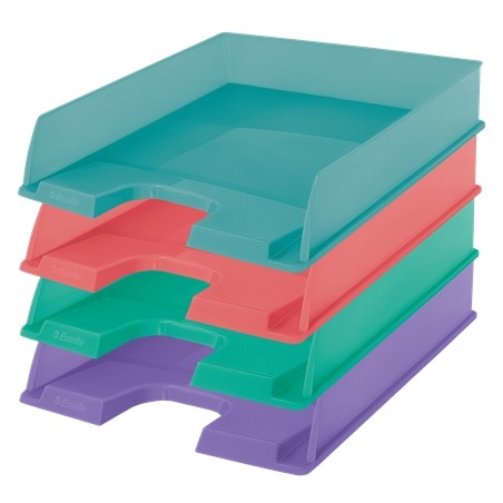 ✅ Esselte Lot de 10 corbeilles à documents couleur Surtido en stock