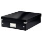 Boîte de rangement moyenne Click & Store Wow de Leitz - 2-4 compartiments - Noir