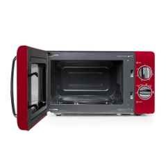 Micro-ondes Orbegozo MI 2020 Rouge Vintage - 20 L - 700 W - 6 niveaux de puissance - Minuterie 30 min - Décongélation rapide - D