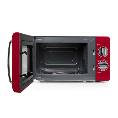 Micro-ondes Orbegozo MI 2020 Rouge Vintage - 20 L - 700 W - 6 niveaux de puissance - Minuterie 30 min - Décongélation rapide - D