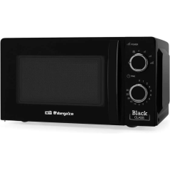 Micro-ondes Orbegozo Mi 2117 - Capacité 20 L - Puissance 700 W - 6 niveaux de puissance - Minuterie 30 min - Couleur Noir