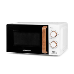 Micro-ondes Orbegozo Mi 2122 - Capacité 20 L - Puissance 700 W - 6 niveaux de puissance - Minuterie 30 min - Décongélation - 230