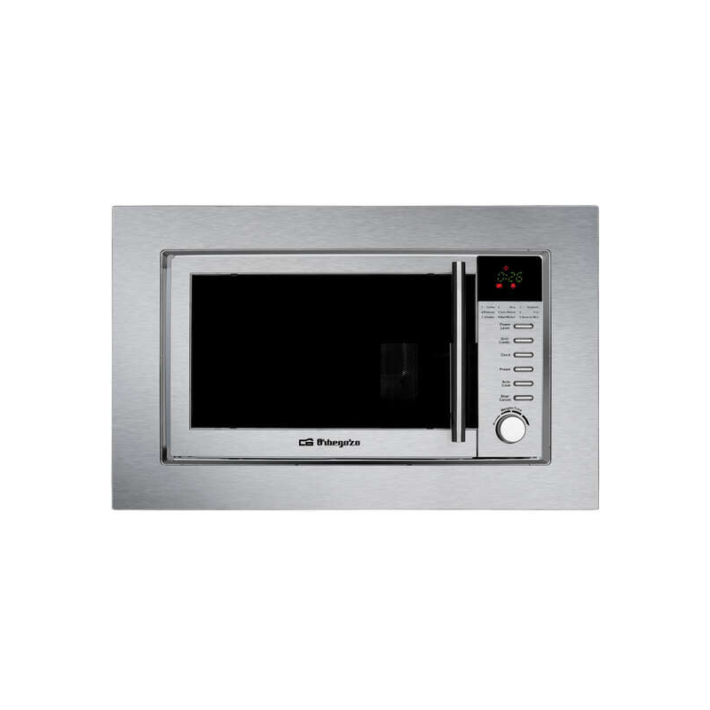 Orbegozo MIG 2025 Micro-ondes professionnel encastrable Puissance 800 W - Grill 1000 W - Minuterie numérique capacité 20 L - 8 n