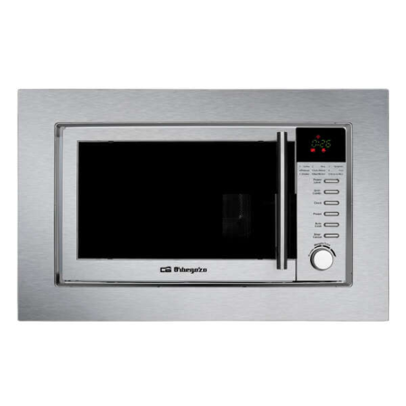 Orbegozo MIG 2025 Micro-ondes professionnel encastrable Puissance 800 W - Grill 1000 W - Minuterie numérique capacité 20 L - 8 n