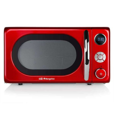 Orbegozo MIG 2042 Micro-ondes Vintage Multifonction - Puissance 700W/900W - 10 Niveaux de Puissance - Grill Quartz - Minuterie N