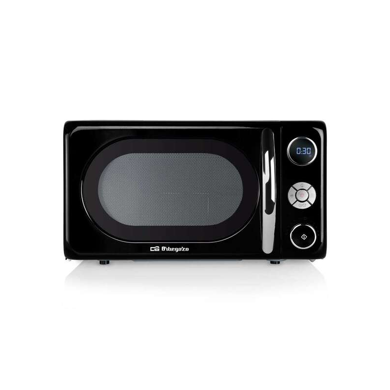 Micro-ondes multifonction rétro Orbegozo MIG 2044 - Puissance 1000W - Grill 900W - Capacité 20L - 10 niveaux de puissance - Minu