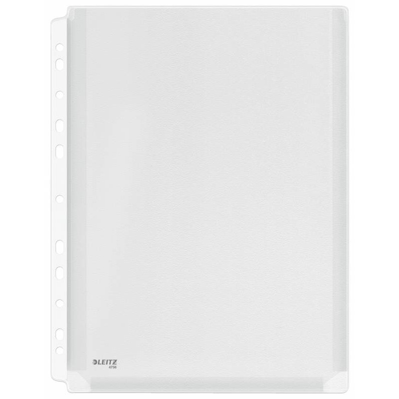 Esselte Standard A4 Manchons à Soufflet PVC Lisse Multi-trou-11 - Capacité 200 Feuilles - Transparent (170 Microns)