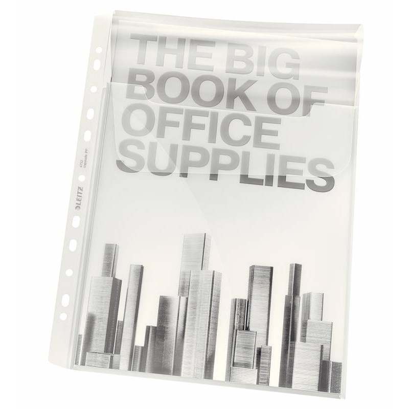 Manchon à soufflet extensible Leitz Premium - 0,18 mm PP Transparent - Grande capacité - Copysafe Transparent