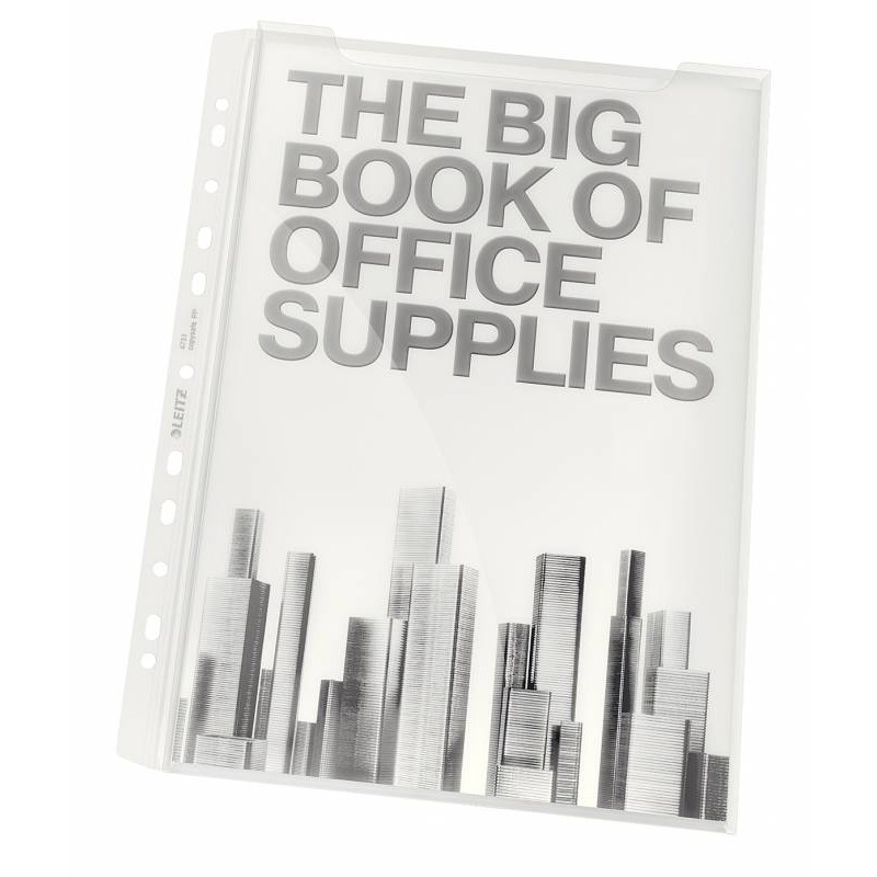 Manchon à soufflet extensible Leitz Premium - Feuille PP 0,18 mm - Copysafe - Transparent - Grande capacité A4