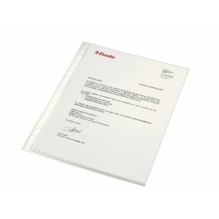✅ Esselte Porte-Documents A4 - PP - Verre Extra Lisse Qualité Luxe - Multi-Trou-11 - Boîte 100 - Transparent c en stock