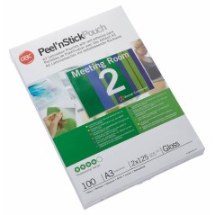 ✅ Pochettes de plastification autocollantes GBC A3 2x125 microns brillants (100) Transparent couleur Transparent en stock