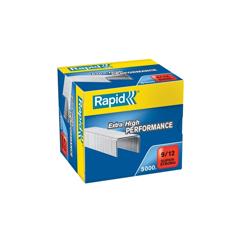 Rapid Super Strong Boite de 5000 Agrafes 9/12 - De 60 à 90 Feuilles - Fil Galvanisé Super Renforcé - Pin 12mm Rapid Super Strong Boite de 5000 Agrafes 9/12 - De 60 à 90 Feuilles - Fil Galvanisé Super Renforcé - Pin 12mm