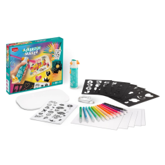 Kit de dessin à l'aérographe Maped pour enfants, facile à utiliser avec les marqueurs Maped Jungle + recharges - À partir de 5 a