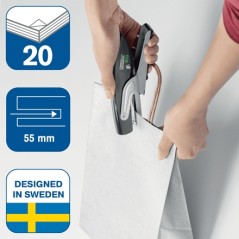 Agrafeuse à pince Rapid ECO - Fabriquée avec 81% de plastique recyclé - Jusqu'à 20 feuilles - Pour agrafes 24/6, 26/6