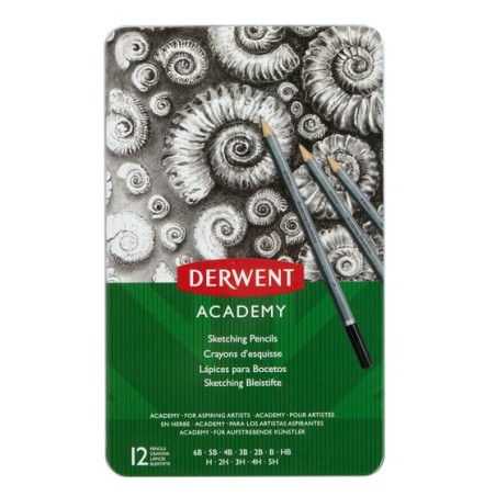 Crayons Graphite Esquisse Derwent - Lot de 12 Papeterie