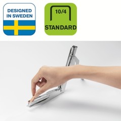 ✅ Agrafeuse à pince Rapid E10 - Jusqu'à 15 feuilles - Pour agrafes n° 10 - Agrafage fermé - Couleur chrome/n en stock