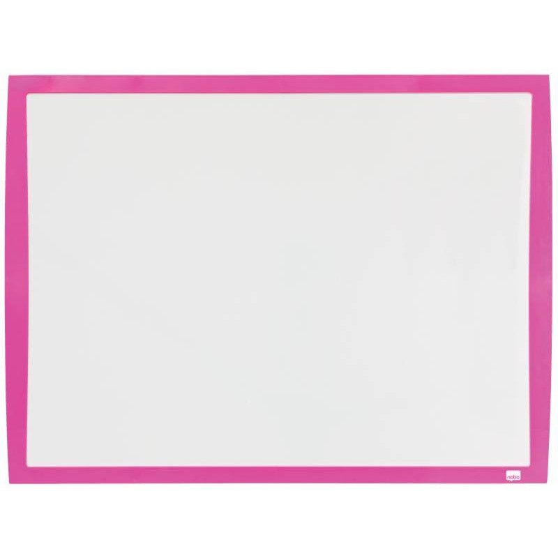 Nobo Petit Tableau Blanc Magnétique 585x430 - Couleurs Vives - Accessoires Inclus - Fuchsia