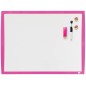 Nobo Petit Tableau Blanc Magnétique 585x430 - Couleurs Vives - Accessoires Inclus - Fuchsia