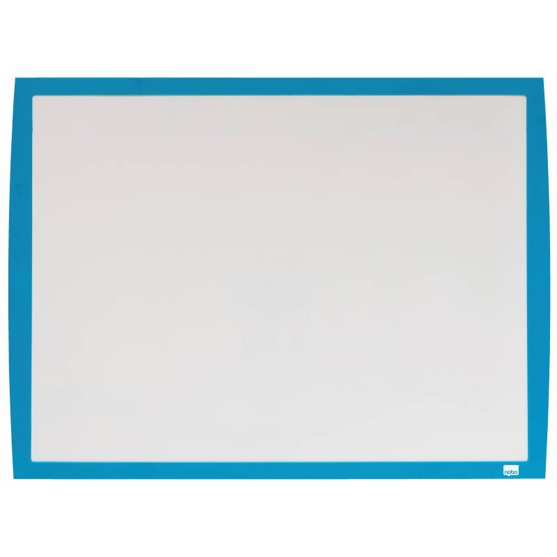 Nobo Petit Tableau Blanc Magnétique 585x430 - Cadre aux Couleurs Vives - Accessoires de Tableau Blanc Assortis - Bleu