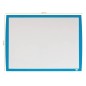 Nobo Petit Tableau Blanc Magnétique 585x430 - Cadre aux Couleurs Vives - Accessoires de Tableau Blanc Assortis - Bleu
