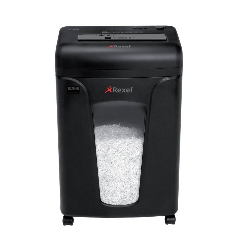 Rexel Mercury Microcut Destructeur - Anti-bourrage - Jusqu'à 8 Feuilles - Détruit Agrafes, Clips et Cds - Capacité Bac 21L, 220