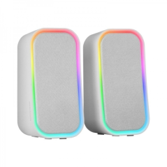 Enceintes Mars Gaming MS-OM - Son 20 W - Chipset DSP - Éclairage RVB - Bluetooth 5.3 - AUX-IN - Contrôle intuitif - Compatibilit