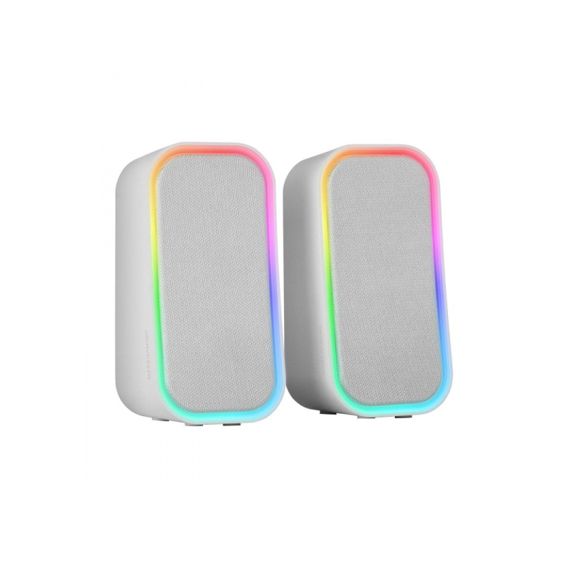 Enceintes Mars Gaming MS-OM - Son 20 W - Chipset DSP - Éclairage RVB - Bluetooth 5.3 - AUX-IN - Contrôle intuitif - Compatibilit
