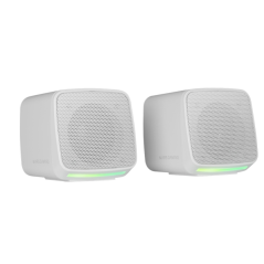 Enceinte compacte Mars Gaming MS-PRO 10 W - Alimentation USB - Éclairage RGB - Prise jack 3,5 mm - Câble de 80 cm - Blanche