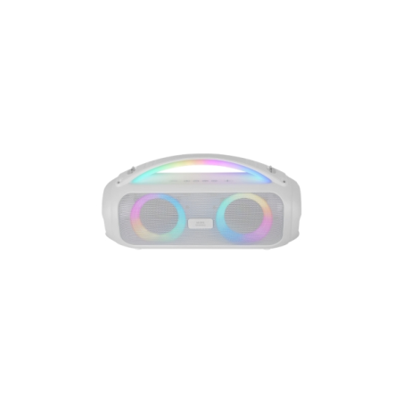 Enceinte Bluetooth Mars Gaming MS-PULSE 50W - Lumières RGB - Batterie 5000 mAh - Microphone intégré - Blanche