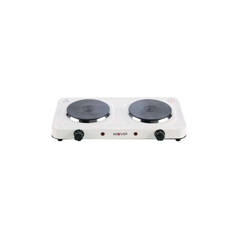 Cuisinière Electrique Muvip 2 Plaques 2000W - 5 Niveaux de Puissance - Thermostat avec Système de Sécurité