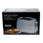 Grille Pain Muvip 750W - Capacité pour 2 Tranches - 6 Niveaux de Grillage - Fonction Chaleur, Décongélation et Réchauffage - Arr