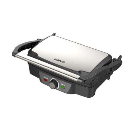 Muvip Sandwich Maker Grill 1600W - Ouverture jusqu'à 180º - Température réglable - Plateau supérieur inclinable - Poignée Cold T