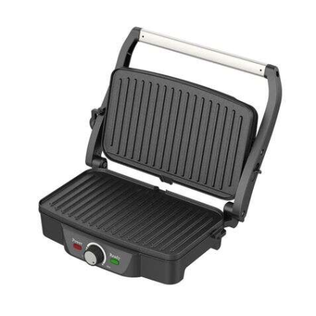 Muvip Sandwich Maker Grill 1600W - Ouverture jusqu'à 180º - Température réglable - Plateau supérieur inclinable - Poignée Cold T