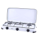 Cuisinière à Gaz Muvip 3 Foyers - Allumage Manuel - Grilles Amovibles - Housse de Protection