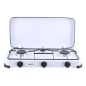 Cuisinière à Gaz Muvip 3 Foyers - Allumage Manuel - Grilles Amovibles - Housse de Protection