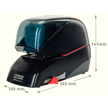 Agrafeuse Électrique Rapide Supreme R5080E 80 Feuilles - Chargement Cartouche - Durable - Noir