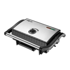 Muvip Sandwich Maker Plaque Lisse 1500W en Acier Inoxydable - Température Réglable - Plaque Supérieure Inclinable - Pression Uni