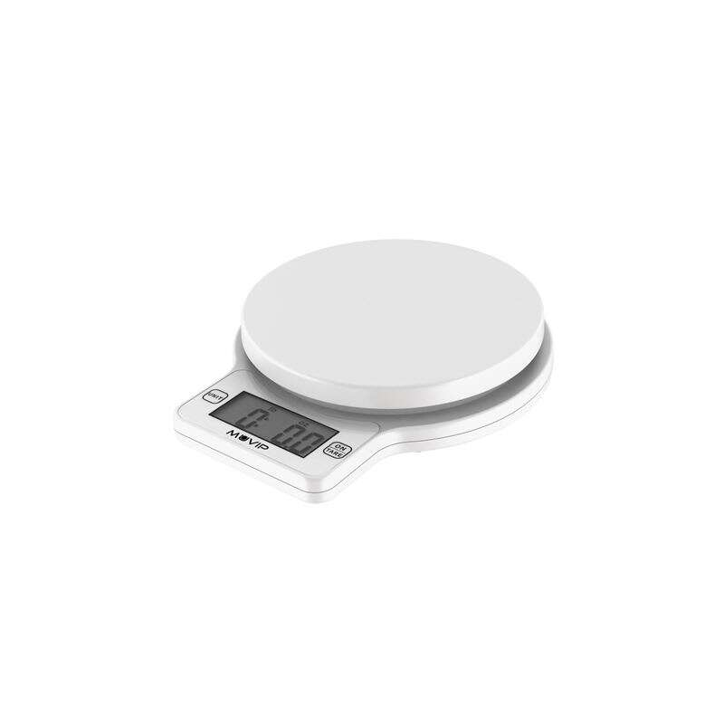 Balance de cuisine numérique Muvip Round Kitchen - Capteur de haute précision - Arrêt automatique - Max. 5 kg