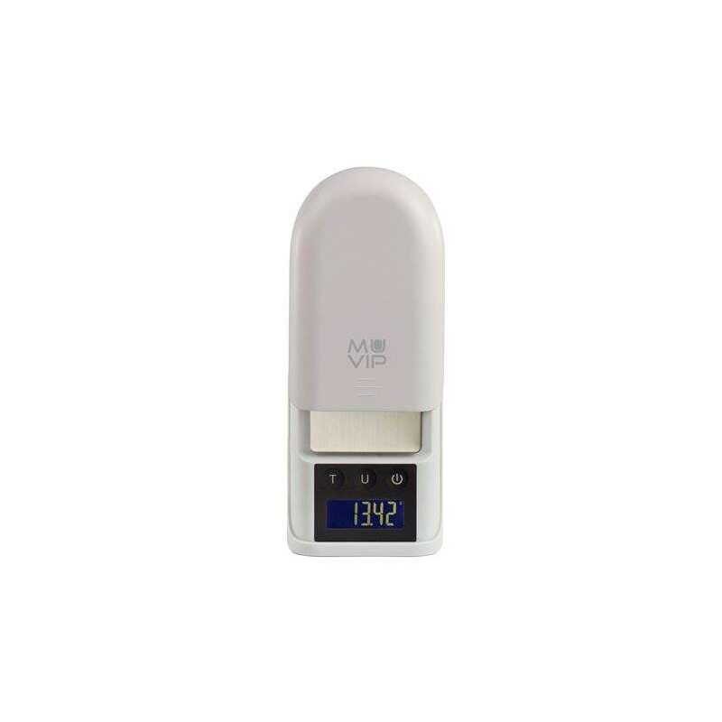 Balance de poche numérique Muvip - Surface en acier inoxydable - Capteur de haute précision - Arrêt automatique - Max. 0.300kg