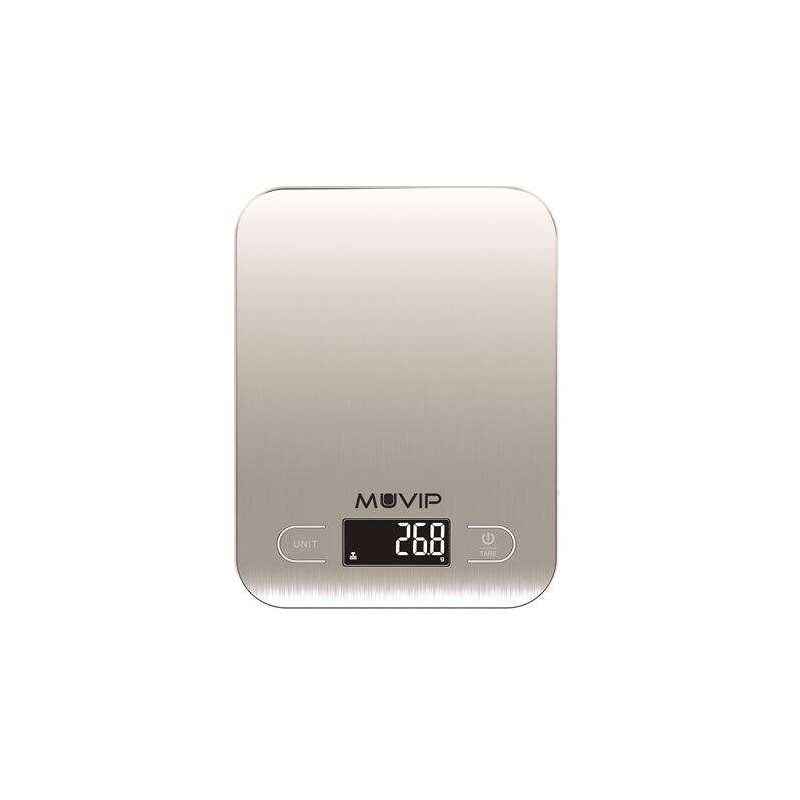 Balance de cuisine numérique Bluetooth de luxe Muvip - Plate-forme en acier inoxydable - Écran LCD - Capteur de haute précision