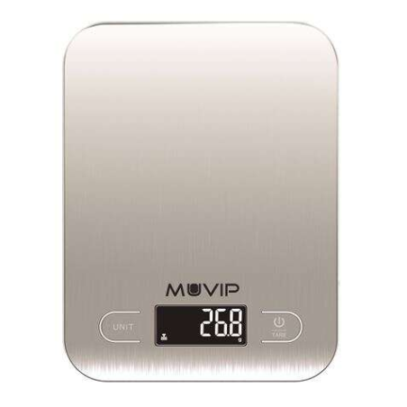 Balance de cuisine numérique Bluetooth de luxe Muvip - Plate-forme en acier inoxydable - Écran LCD - Capteur de haute précision