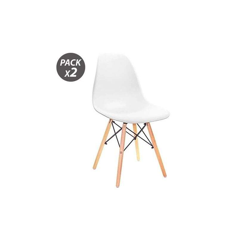 Lot de 2 chaises design Muvip D100 - Blanc